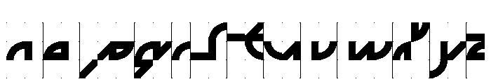 ABCGalapagosACGrid Black Font LOWERCASE