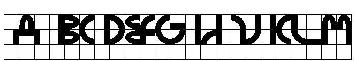 ABCGalapagosAGrid Black Font UPPERCASE