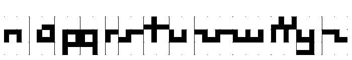 ABCGalapagosBGrid Black Font LOWERCASE