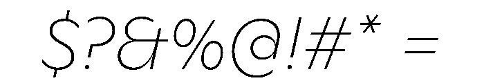 ABCGinto HairlineItalic Font OTHER CHARS