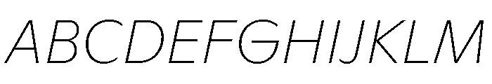 ABCGinto HairlineItalic Font UPPERCASE