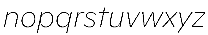 ABCGinto HairlineItalic Font LOWERCASE