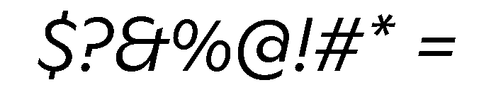 ABCGinto LightItalic Font OTHER CHARS