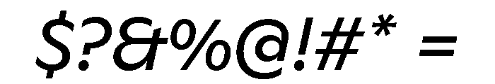 ABCGinto RegularItalic Font OTHER CHARS