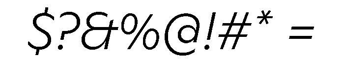ABCGinto ThinItalic Font OTHER CHARS