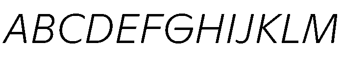 ABCGinto ThinItalic Font UPPERCASE