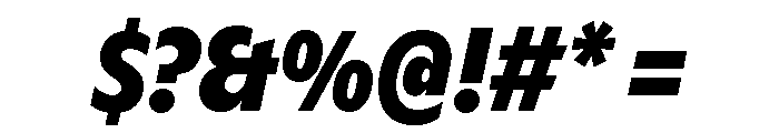 ABCGintoCondensed BlackItalic Font OTHER CHARS