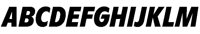 ABCGintoCondensed BlackItalic Font UPPERCASE