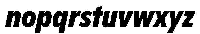 ABCGintoCondensed BlackItalic Font LOWERCASE