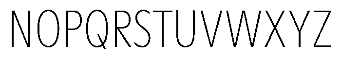 ABCGintoCondensed Hairline Font UPPERCASE