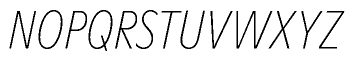 ABCGintoCondensed HairlineItalic Font UPPERCASE