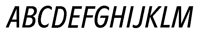 ABCGintoCondensed RegularItalic Font UPPERCASE