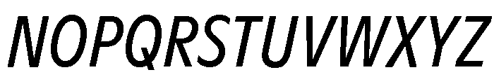 ABCGintoCondensed RegularItalic Font UPPERCASE