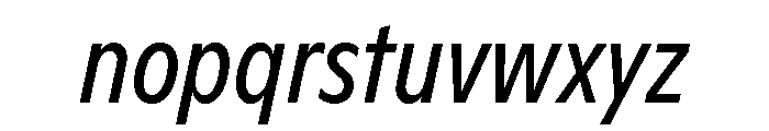 ABCGintoCondensed RegularItalic Font LOWERCASE