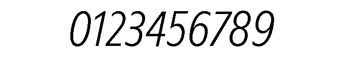 ABCGintoCondensed ThinItalic Font OTHER CHARS