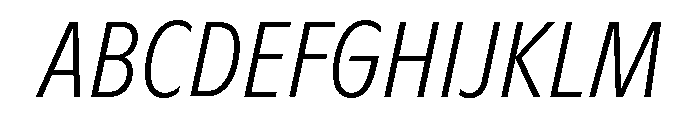 ABCGintoCondensed ThinItalic Font UPPERCASE