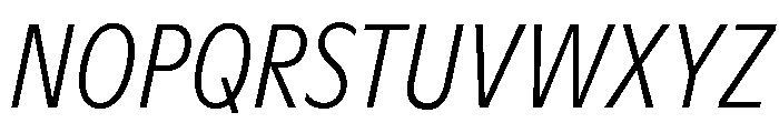 ABCGintoCondensed ThinItalic Font UPPERCASE