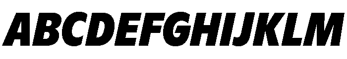 ABCGintoCondensed UltraItalic Font UPPERCASE
