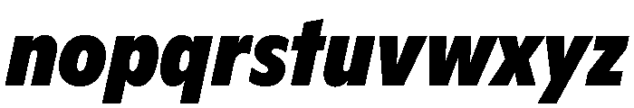 ABCGintoCondensed UltraItalic Font LOWERCASE