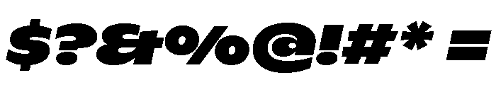 ABCGintoNord BlackItalic Font OTHER CHARS