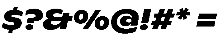 ABCGintoNord BoldItalic Font OTHER CHARS