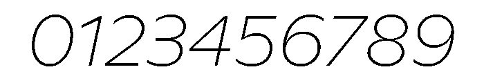 ABCGintoNord HairlineItalic Font OTHER CHARS