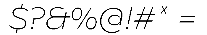 ABCGintoNord HairlineItalic Font OTHER CHARS