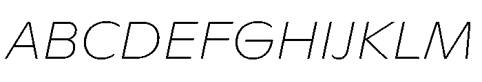 ABCGintoNord HairlineItalic Font UPPERCASE