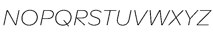 ABCGintoNord HairlineItalic Font UPPERCASE
