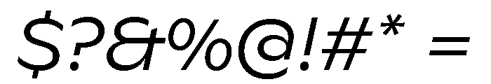 ABCGintoNord LightItalic Font OTHER CHARS