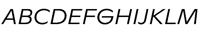 ABCGintoNord LightItalic Font UPPERCASE