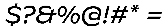 ABCGintoNord RegularItalic Font OTHER CHARS