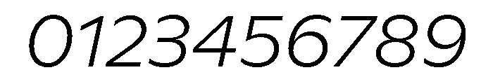 ABCGintoNord ThinItalic Font OTHER CHARS