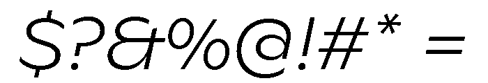 ABCGintoNord ThinItalic Font OTHER CHARS