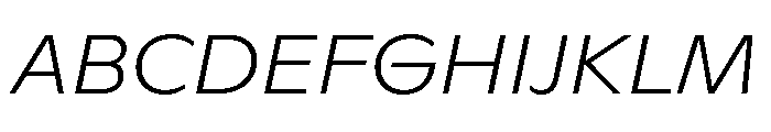ABCGintoNord ThinItalic Font UPPERCASE