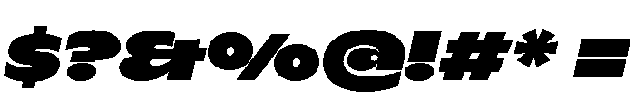 ABCGintoNord UltraItalic Font OTHER CHARS