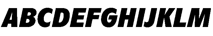 ABCGintoNordCondensed BoldItalic Font UPPERCASE