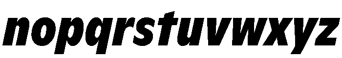 ABCGintoNordCondensed BoldItalic Font LOWERCASE
