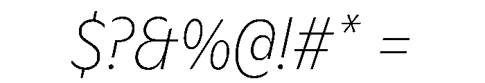 ABCGintoNordCondensed HairlineItalic Font OTHER CHARS