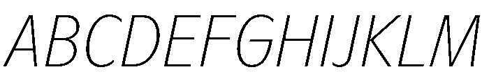 ABCGintoNordCondensed HairlineItalic Font UPPERCASE