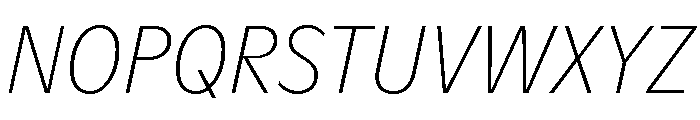 ABCGintoNordCondensed HairlineItalic Font UPPERCASE
