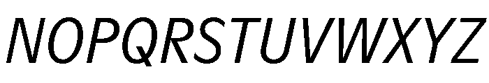ABCGintoNordCondensed LightItalic Font UPPERCASE