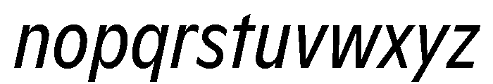 ABCGintoNordCondensed RegularItalic Font LOWERCASE
