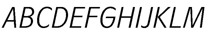 ABCGintoNordCondensed ThinItalic Font UPPERCASE