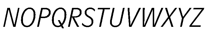 ABCGintoNordCondensed ThinItalic Font UPPERCASE