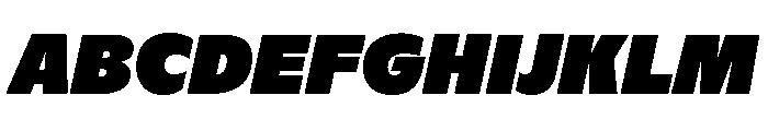 ABCGintoNordCondensed UltraItalic Font UPPERCASE