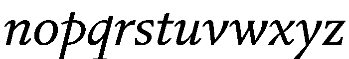 ABCGramercySuperfamilyGreekVariable RegularItalic Font LOWERCASE