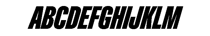 ABCGravity CompressedItalic Font UPPERCASE