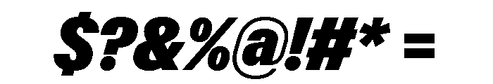 ABCGravity CondensedItalic Font OTHER CHARS