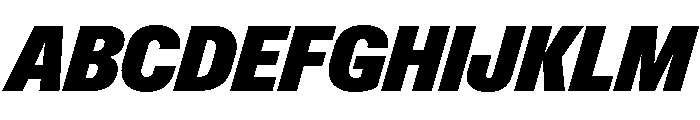 ABCGravity CondensedItalic Font UPPERCASE